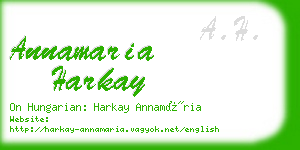 annamaria harkay business card
